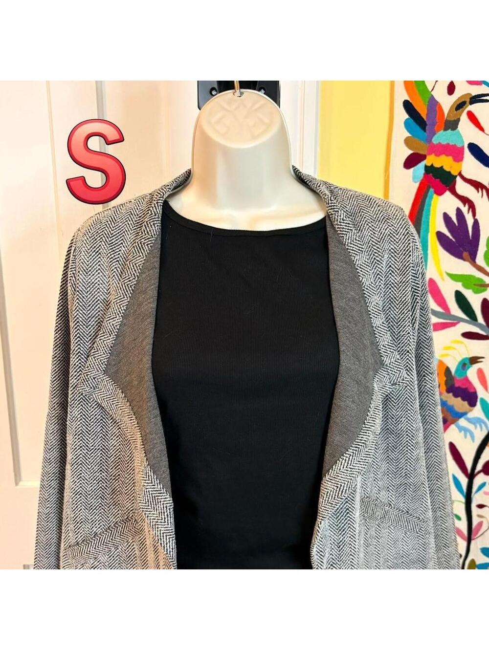 Tribal Women's Grey and Silver Cardigan